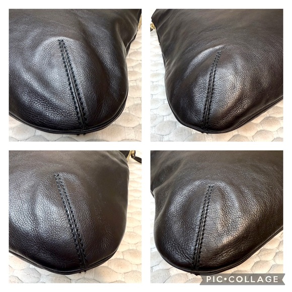 YSL YVES SAINT LAURENT Tribute Tote Shoulder Bag Leather Black - Picture 6 of 14